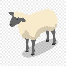 3D Cartoon Sheep Icon