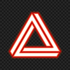 Red Aesthetic Neon Triangle PNG