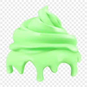 Green Ice Cream Whipped Cream HD PNG
