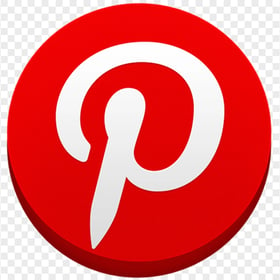 Mobile App Round 3D Pinterest Logo Icon