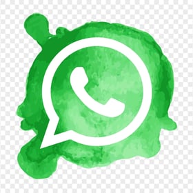 HD Watercolor Aesthetic Gradient Green Whatsapp Icon PNG