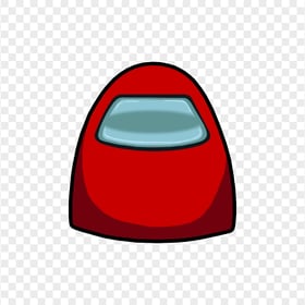 HD Red Among Us Character Crewmate Face Front View PNG