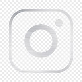 HD Square Outline Silver Metal Brushed Instagram Logo Icon PNG