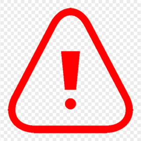 Exclamation Point Alert Triangle Red Icon FREE PNG