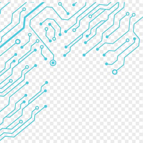 Download Blue Electronic Circuit Abstract PNG