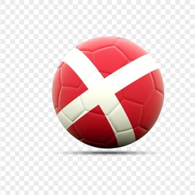 Denmark Flag On Soccer Football Ball FREE PNG