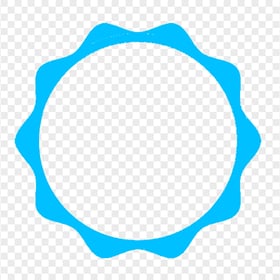 Blue Round Label Badge Silhouette PNG