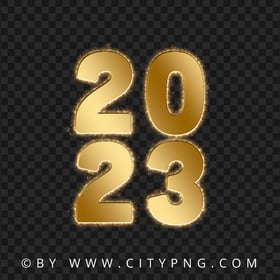 Creative Gold 2023 Text Number New Year PNG Image
