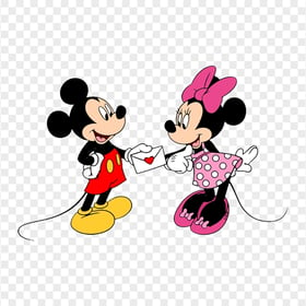 HD Mickey Mouse Minnie Mouse Love Letter PNG