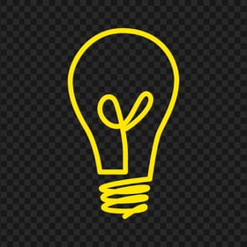 HD Creative Yellow Light Bulb Idea Icon Clipart PNG