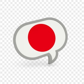 JPN Japan Flag 3D Speech Bubble Icon FREE PNG