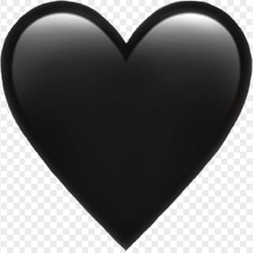 Black Heart Emoji Icon PNG
