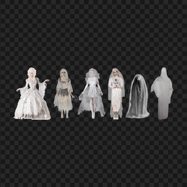 Halloween Women Ghosts PNG
