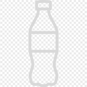 Gray Cola Water Plastic Bottle Icon PNG