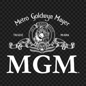 HD White MGM Logo PNG