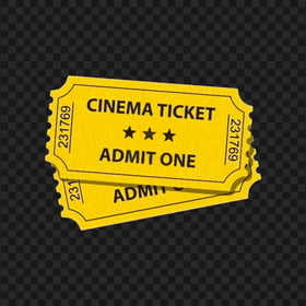 Yellow Cinema Ticket Download PNG