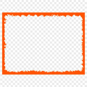 Grunge Rectangle Orange Frame HD PNG
