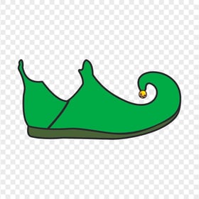 Clipart Cartoon Green Elf Shoe Boot HD PNG