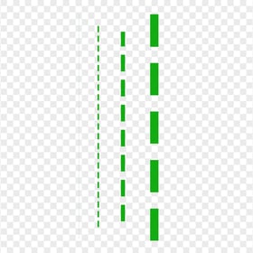 Transparent HD Four Green Dashed Lines