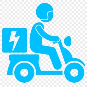 Fast Scooter Delivery Shipping Blue Icon FREE PNG