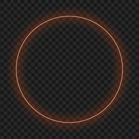HD Orange Circle Glowing PNG