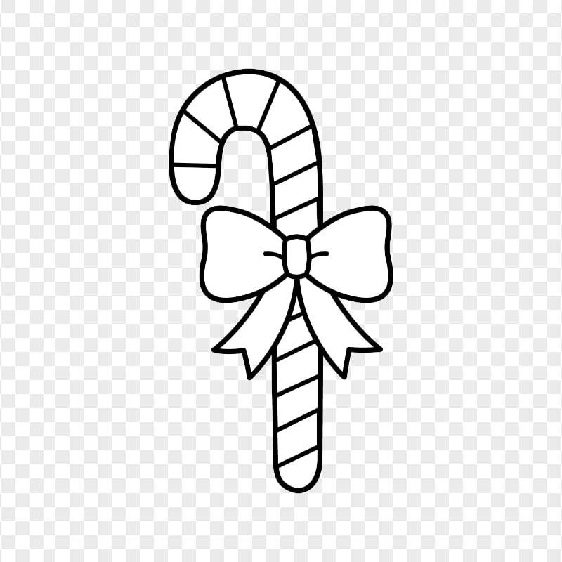 HD Coloring Christmas Candy Cane PNG | Citypng