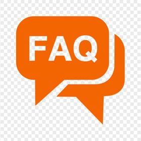 FAQ Questions Speech Bubble Orange Icon PNG