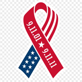 US Flag Ribbon 11 September Patriot Day Illustration