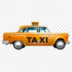 Illustration Side View Of Checker Cab Taxi Car