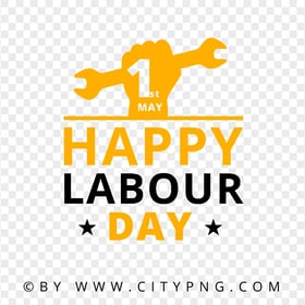 1st May Happy Labour Day Vector Logo HD PNG