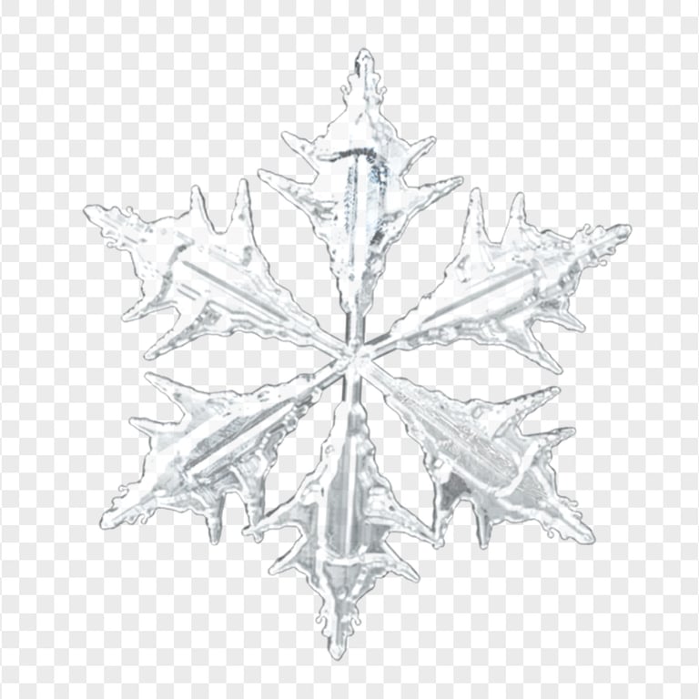 Christmas Winter Snowflake Glass HD PNG