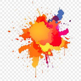 HD Colorful Brush Paint Splatter Drop Transparent PNG