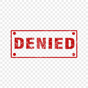 Rectangular Denied Red Stamp