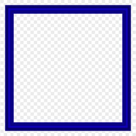 FREE Wood Square Blue Frame PNG
