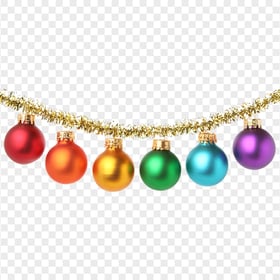 Holiday Colored Hanging Ornament Balls Download PNG