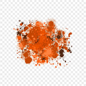HD Orange Abstract Paint Splat Transparent PNG