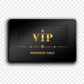 HD VIP Members Black & Gold Card Transparent PNG