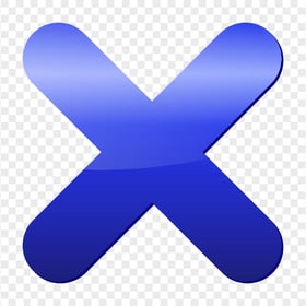 HD Dark Blue X Cross Mark Icon PNG