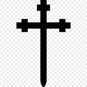 Christ Cross Black Silhouette Symbol Icon