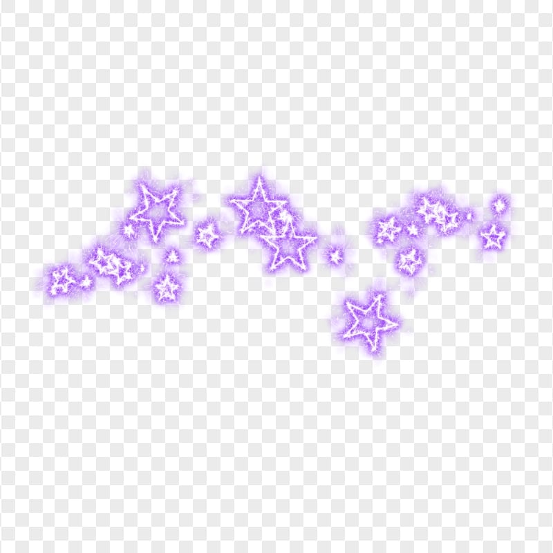 Sparkling Shining Purple Stars Fireworks Effect PNG
