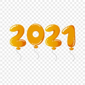 HD Orange 2021 Clipart Cartoon Flying Text Balloons Logo PNG