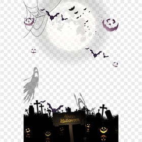Halloween Night Horror Illustration Poster FREE PNG