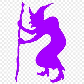 Purple Witch Witchcraft Halloween Silhouette Transparent PNG