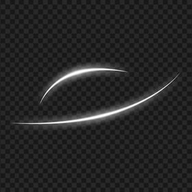 HD Two Curved White Glowing Light Lines PNG