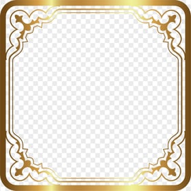 HD Gold Lace Square Frame Transparent Background