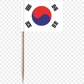 South Korea Wooden Flag Pole PNG