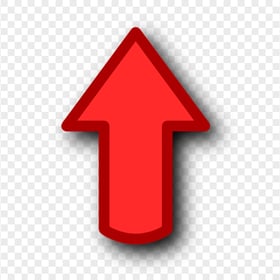 Red Up Arrow With Border