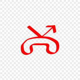 HD Red Hand Draw Missed Call Phone Icon Transparent PNG