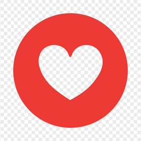 HD Flat Red Round Circle Outline Heart Icon PNG