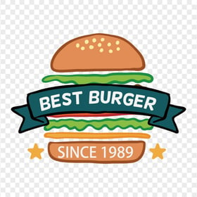 Best Burger Label Logo Of Hamburgers Restaurant